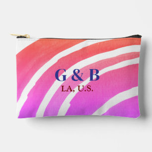Roze gele regenboog voeg paar naam plaats stad wed etui