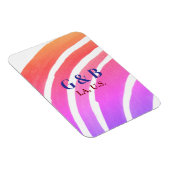 Roze gele regenboog voeg paar naam plaats stad wed magneet (Rechterzijde)