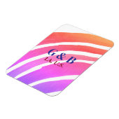 Roze gele regenboog voeg paar naam plaats stad wed magneet (Linkerzijde)