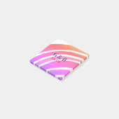 Roze gele regenboog voeg paar naam plaats stad wed post-it® notes (Schuin)