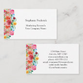 Roze gele rode blauwe vlinderbloemigen visitekaartje (Voorkant / Achterkant)