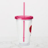 Roze gele rode Gerbera Daisy | Gepersonaliseerd Acryl Drinkbeker (Rechts)