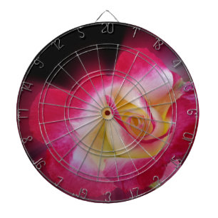 roze gele roos dartbord
