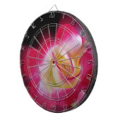 roze gele roos dartbord (Voorkant Rechts)