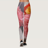 Roze gele roos Leggings (Achterkant)
