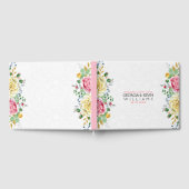 Roze & Gele Rose Bloemen Boeket Gastenboek (Volledig)