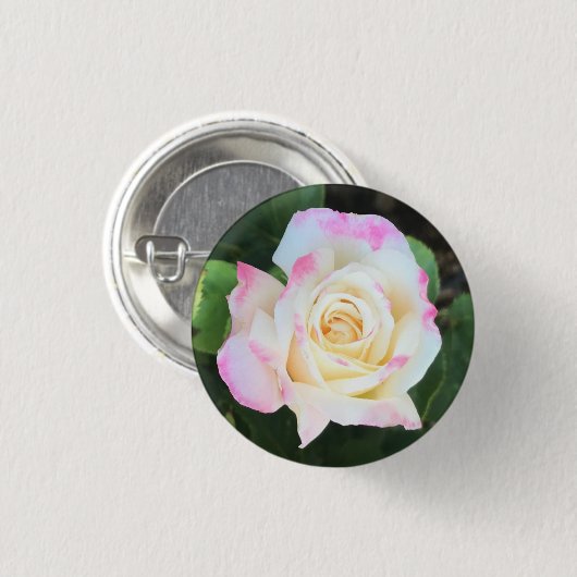 Roze & Gele Rose Button (Voorkant /achterkant)