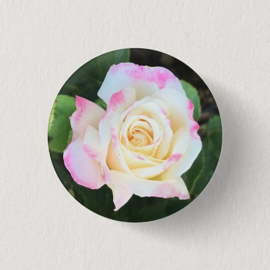 Roze & Gele Rose Button (Voorkant)