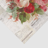 Roze gele roze  Frans Tekstpapier Tissuepapier (Detail)