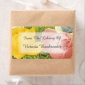 Roze gele rozen Aangepaste bibliotheek van labels (Insitu)