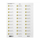 Roze Gele Rozen Aangepaste Retouradreslabels Etiket (Full Sheet)