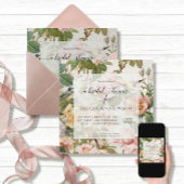  roze gele rozenbloem kaart