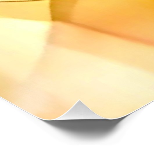 Roze gele rozenroze Waterverf Stijl glanzend Poste Perfect Poster (Hoek)