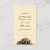 Roze gele schoonmaakdienst maid janitorial visitekaartje (Achterkant)