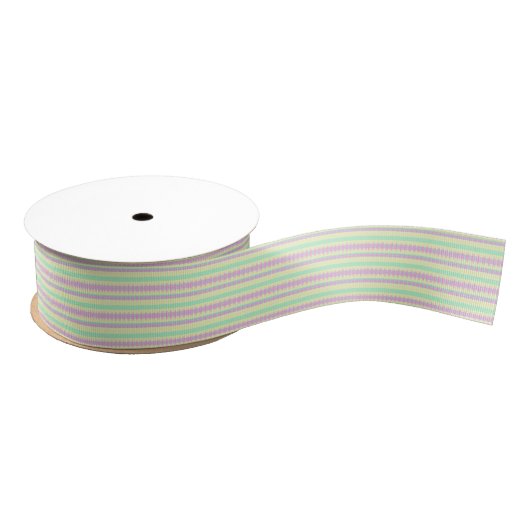Roze gele seafoam pastel stripe Grosgrain lbon Grosgrain Lint (Spoel)