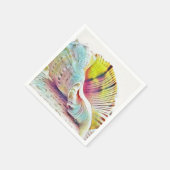 Roze gele seizoenshellen waterverf Papier servet (Hoek)