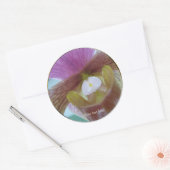 Roze gele Slipper Orchid Wedding Sticker (Envelop)