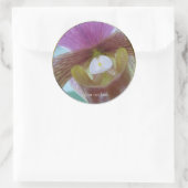 Roze gele Slipper Orchid Wedding Sticker (Tas)