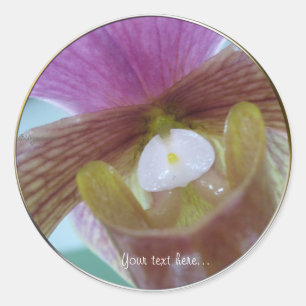 Roze gele Slipper Orchid Wedding Sticker