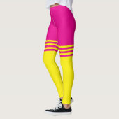 Roze/Gele Streep Leggings door Francoise (Links)