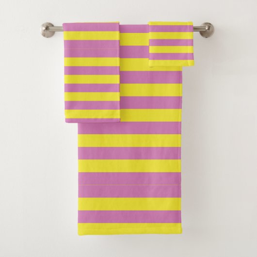 Roze Gele Strepen Bad Handdoek (Insitu)