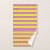 Roze Gele Strepen Bad Handdoek (Handdoek)