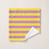 Roze Gele Strepen Bad Handdoek (Wasdoekje)
