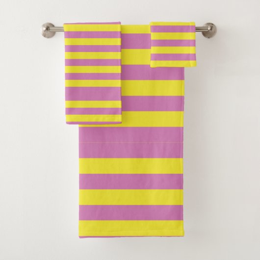Roze Gele Strepen Bad Handdoek (Insitu)