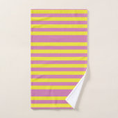 Roze Gele Strepen Bad Handdoek (Handdoek)