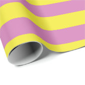Roze Gele Strepen Cadeaupapier (Rol Hoek)
