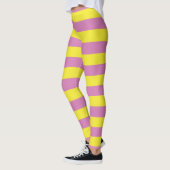 Roze Gele Strepen Leggings (Links)