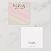 Roze Gele Strepen Oorbel Display Visitekaartje (Voorkant / Achterkant)