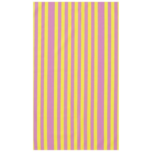 Roze Gele Strepen Tafelkleed (Voorkant)