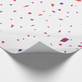 Roze gele terrazzo artikelen cadeaupapier (Hoek)