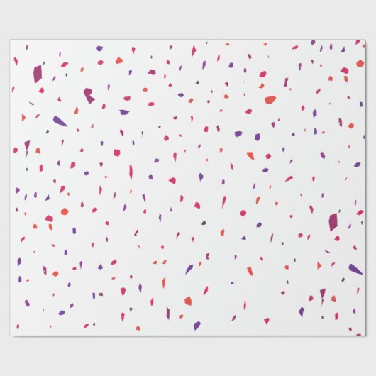 Roze gele terrazzo artikelen cadeaupapier (Vlak)