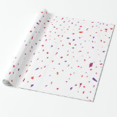 Roze gele terrazzo artikelen cadeaupapier (Uitgerold)