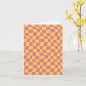 Roze gele tiener y2k foto kaart (Gele Bloem)