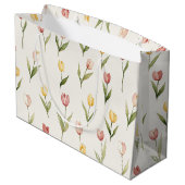 Roze Gele Tulp Bloemen Pasen Groot Cadeauzakje (Achterkant Gekanteld)