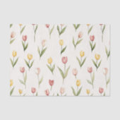 Roze Gele Tulp Bloemen Pasen Tissuepapier (Voorkant)