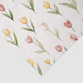 Roze Gele Tulp Bloemen Pasen Tissuepapier (Detail)