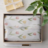 Roze Gele Tulp Bloemen Pasen Tissuepapier (Geschenk)