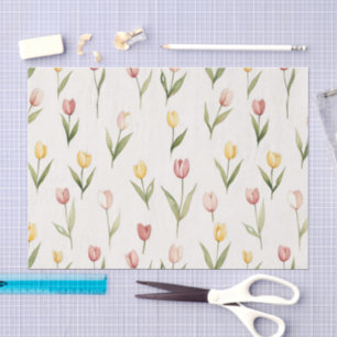 Roze Gele Tulp Bloemen Pasen Tissuepapier