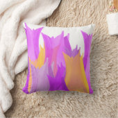 Roze gele Tulpbloem Kussen (Deken)
