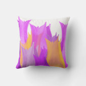 Roze gele Tulpbloem Kussen (Achterkant)