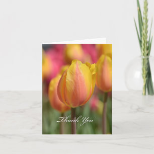 Roze/Gele Tulpen Bedankkaart