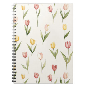 Roze Gele Tulpen Bloemen   Notitieboek