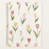 Roze Gele Tulpen Bloemen Planner (Voorkant)