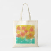 Roze gele Turquoise Hier alleen grote vibes Tote Bag (Achterkant)
