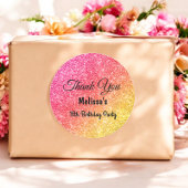 Roze Gele Verjaardag Bedankt Sticker