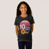 Roze gele VSCO Girl Double Digits Birthday T-shirt (Voorkant volledig)